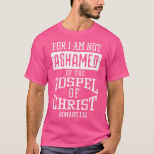 Camiseta Não envergonhada Bíblia Gospel Verdadeiro Deus Jes