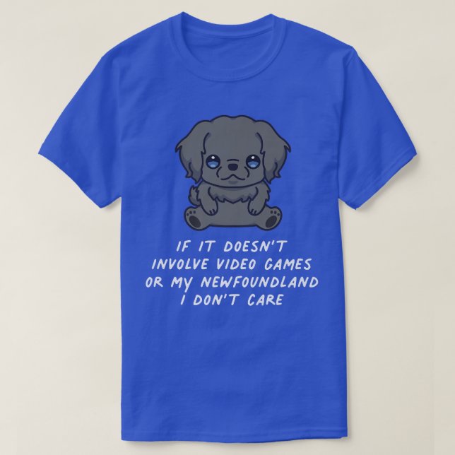Camiseta Não envolve Videos games ou Cachorro da Terra Nova (Frente do Design)