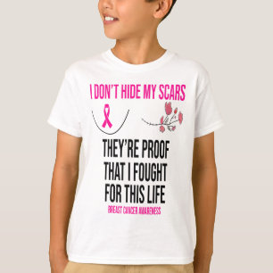 Camiseta Não esconda as minhas cicatrizes... são a prova de