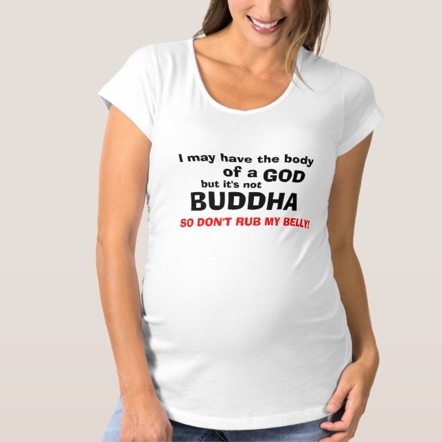 Camiseta Não esfregue minha barriga! (Frente)