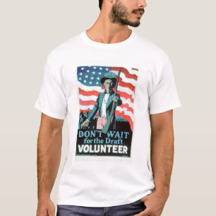 Camiseta Não espere o esboço - ofereça-se (US02093)