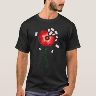 Camiseta Não Esqueçamos O Vermelhão Soldado Flor Veterano