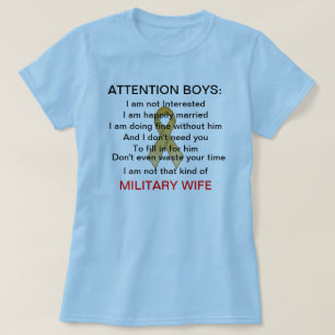 Camiseta Não esse tipo de esposa militar