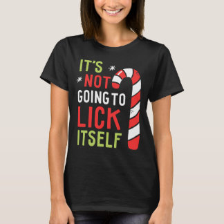 Camiseta Não está indo lamber-se bastão de doces do Natal