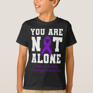 Camiseta Não Está Sozinho No Emprego Nacional De Deficiênci