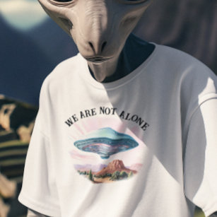 Camiseta Não estamos sozinhos na Alienígena de OVNI