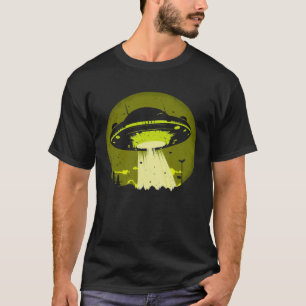 Camiseta Não Estamos Sozinhos UFO Disco Voador Visitantes A