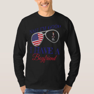 Camiseta Não, estou bem, tenho um Namorado dizendo Sarcásti