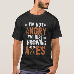 Camiseta Não Estou Bravo Lançamento de Machado Divertido