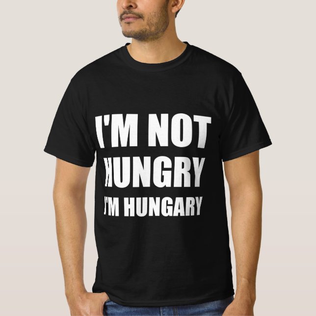 Camiseta Não estou com fome, estou com Hungria (Frente)