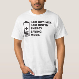 Camiseta Não Estou com Preguiça, Estou Apenas no Modo de Ec