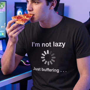Camiseta Não Estou com Preguiça, Estou Carregando - Piada G