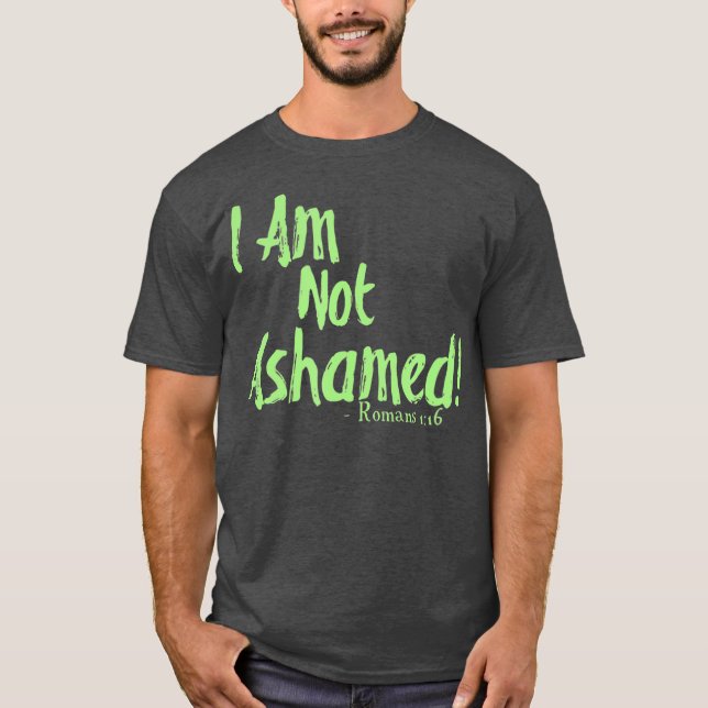 Camiseta Não Estou Envergonhado Do Evangelho Romano 116 Tee (Frente)