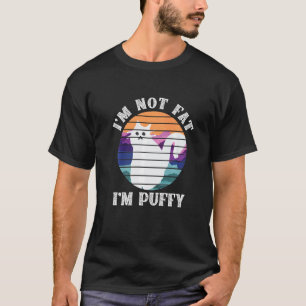 Camiseta Não Estou Gorda Estou Fofo Gato Branco
