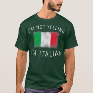 Camiseta Não Estou Gritando Com O Orgulho Italiano Engraç