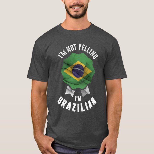 Camiseta Não estou gritando que sou brasileiro (Frente)