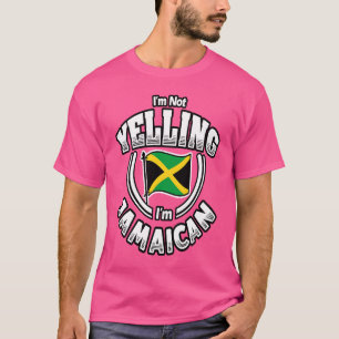 Camiseta Não estou gritando que sou jamaicano Jamaica Flag