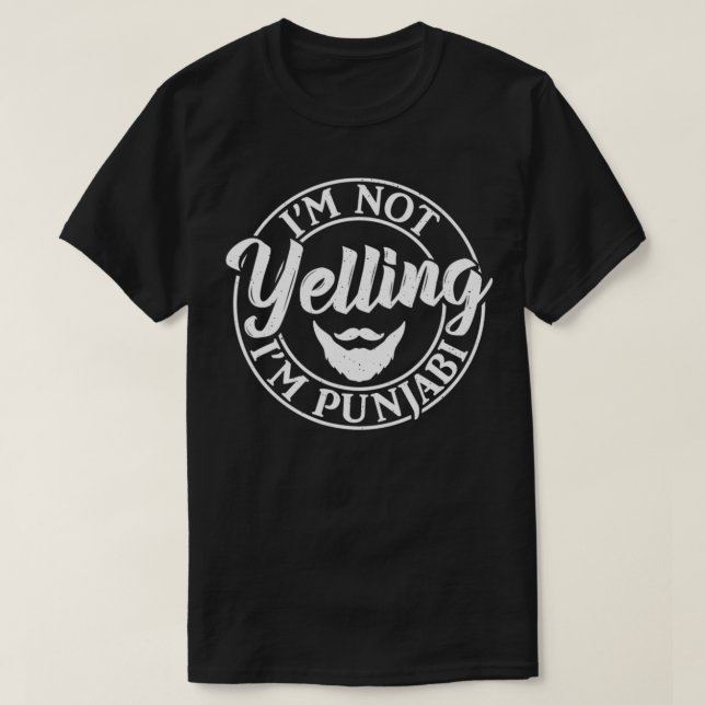 Camiseta Não estou gritando que sou Punjabi Indian Funny Pu (Frente do Design)