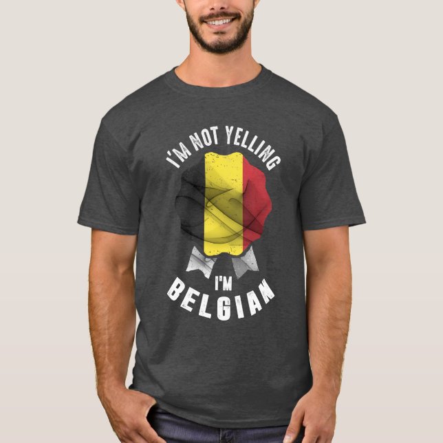 Camiseta Não estou gritando, sou belga (Frente)
