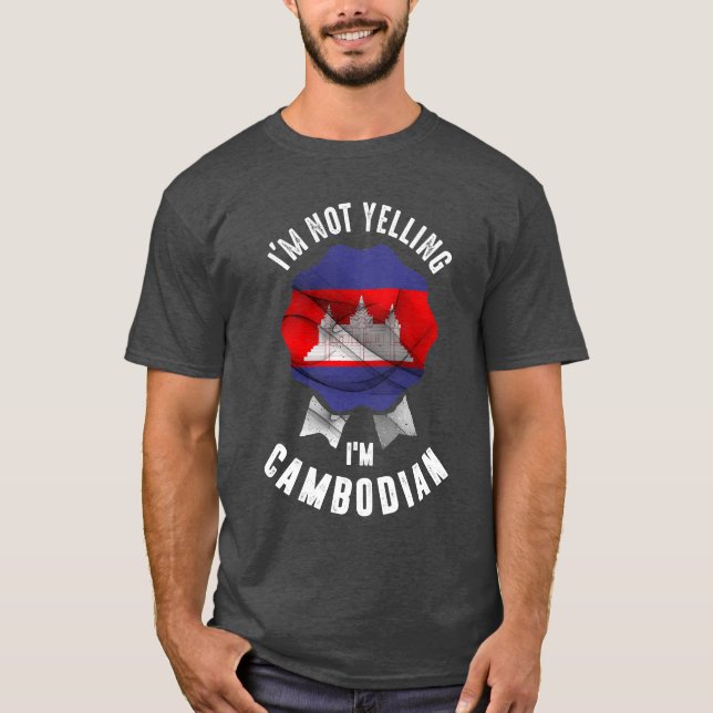 Camiseta Não estou gritando, sou cambojano (Frente)