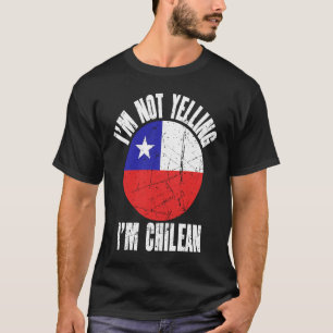 Camiseta Não estou gritando, sou Chile retro-aflita chileno