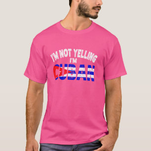 Camiseta Não Estou Gritando Sou Cubano Engraçado Presente H