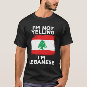 Camiseta Não Estou Gritando Sou Libanês Bandeira Engraçada