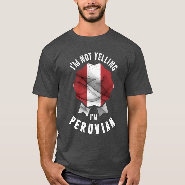 Camiseta Não estou gritando, sou peruano (Frente)