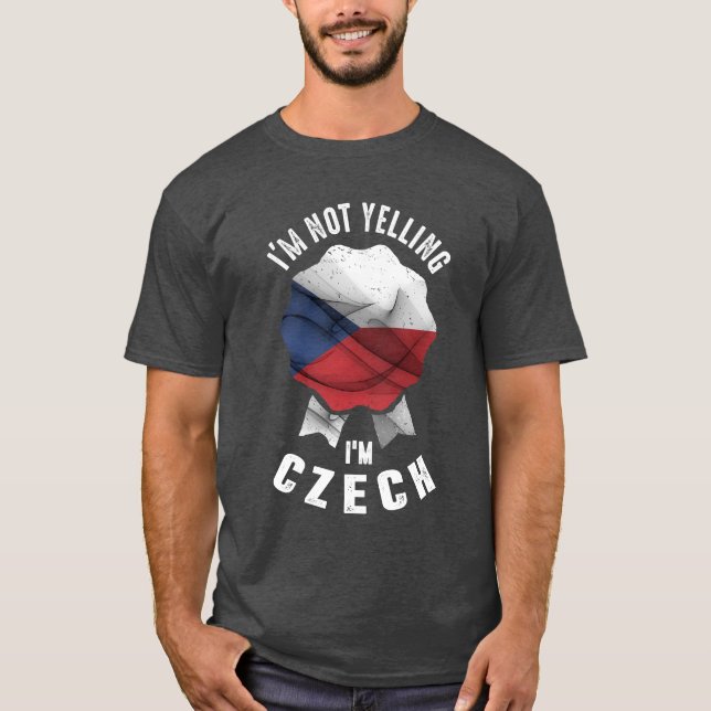Camiseta Não estou gritando, sou tcheco (Frente)