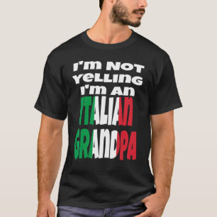 Camiseta Não Estou Gritando Sou Um Avô Italiano Bandeira Da