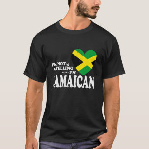 Camiseta Não Estou Gritando Souvenir da Bandeira Jamaicana