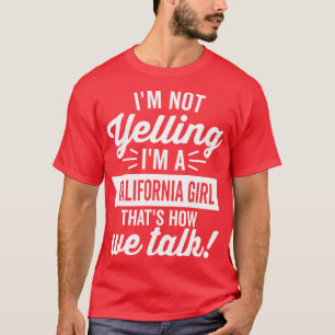 Camiseta Não Estou Gritando Um Texto Branco Para Uma Garota
