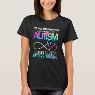Camiseta Não Estou Me Comportando Mal Tenho Autismo Camiset