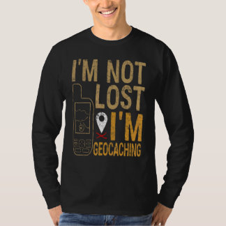 Camiseta Não Estou Perdido Estou Caçando Tesouros Geocachin
