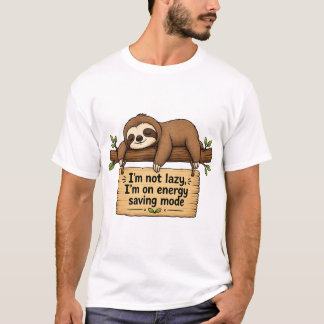 Camiseta Não Estou Preguiçoso Estou No Modo Economia De Ene