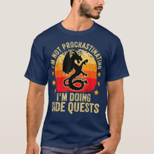 Camiseta Não estou procrastinando, estou fazendo Side Quest