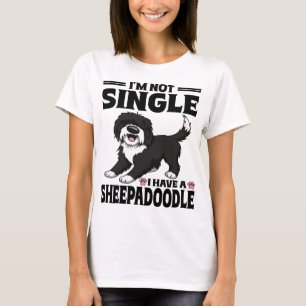 Camiseta Não Estou Solteiro Tenho Um Amante Sheepadoodle