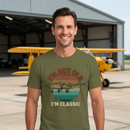 Camiseta Não Estou Velho Sou Clássico Piloto Aviador de War