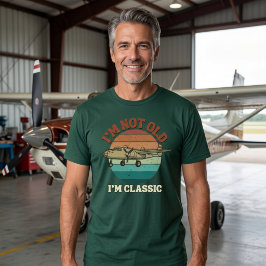 Camiseta Não Estou Velho Sou Clássico Piloto Aviador de War