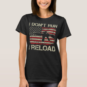 Camiseta Não executo recarregamento - AR15 Vintage EUA Flag