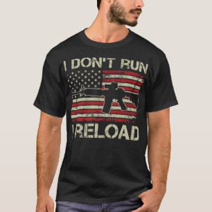 Camiseta Não executo recarregamento - AR15 Vintage EUA Flag