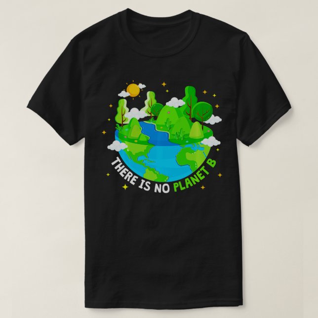 Camiseta Não existe planeta B Terra Dia Ambiental L (Frente do Design)