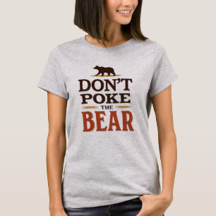 Camiseta Não faça a tipografia minimalista do urso