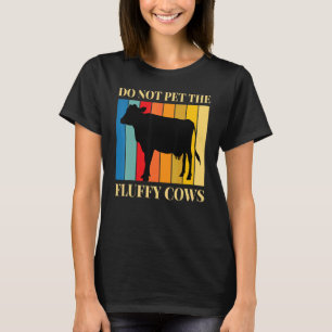 Camiseta Não Faça Carinho Nos Bois Fofos Retro Fazendeiro V