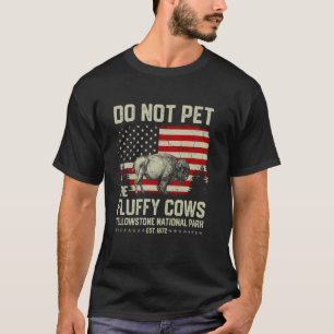 Camiseta Não Faça Carinho Nos Bufalos Americanos Bison Pelu