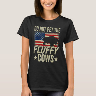 Camiseta Não Faça Carinho Nos Búfalos Peludos Yellowstone B