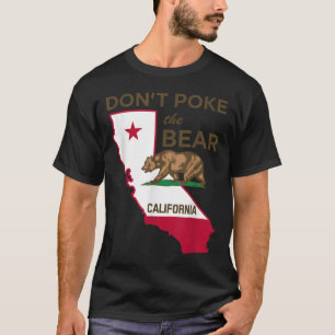 Camiseta Não faça cocô no urso na República da Califórnia