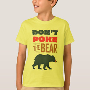Camiseta Não faça Design de tipografia minimalista do urso