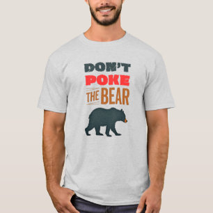 Camiseta Não faça Design de tipografia minimalista do urso