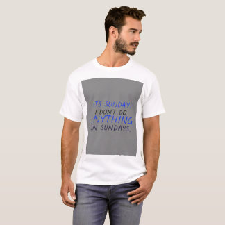 Camiseta Não faça nada ao domingo